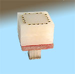 QFN 20 pin surface mount base for 7x7mm square QFN SMT footprint.