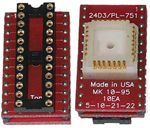 24 Pin Emulator DIP socket to male 28 pin PLCC plug adapter.