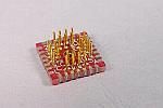 20 Pin LCC or PLCC pin array base for SMT Pads provides access for test socket attachment.
