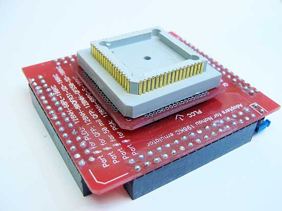 68 Pin PGA to 64 TQFP pads. Commonly used by Nohau (ICE Technology) in-circuit emulators to connect the in-circuit pod to 80C196KC or KD microcontroller <b> 68 pin PLCC socket